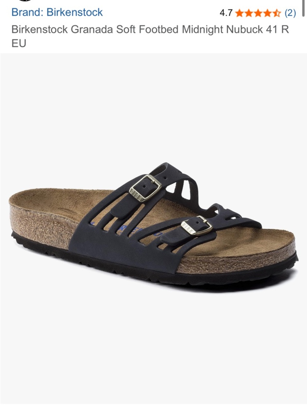 Birkenstock Granada Sandal Midnight Blue EU Size 37